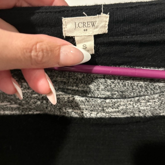 J. Crew Black and Gray 3/4 length sleeve dress - Picture 2 of 4